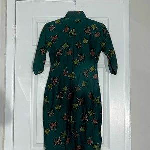 Green midi dress